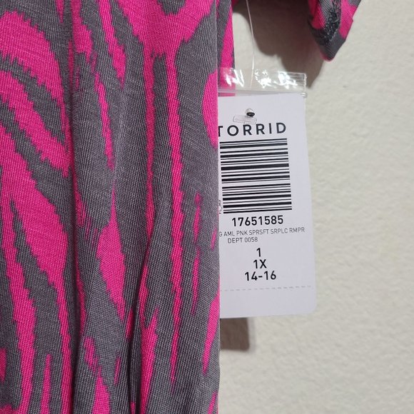 Torrid Super Soft Zebra Animal Print Sleep Romper Loungewear Plus Size 1X - Picture 4 of 5